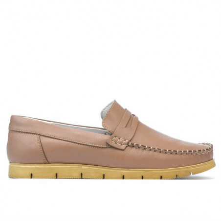 Women loafers, moccasins 692 cappuccino