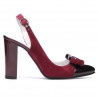 Women sandals 1267 bordo antilopa+patent bordo