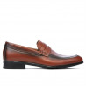 Men stylish, elegant, casual shoes 875 a cognac
