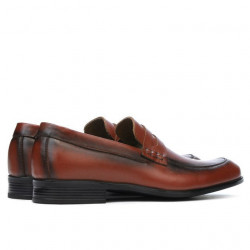 Men stylish, elegant, casual shoes 875 a cognac