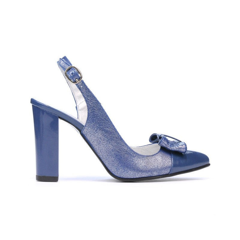 Women sandals 1267 patent blue combined