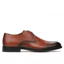 Men stylish, elegant shoes 878 a cognac