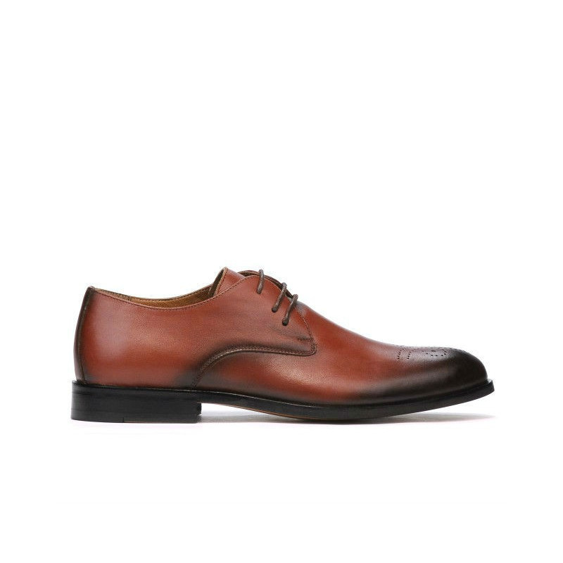 Men stylish, elegant shoes 878 a cognac