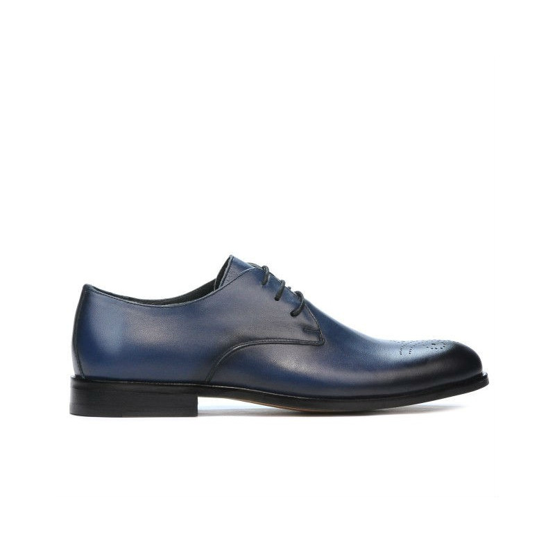 Men stylish, elegant shoes 878 a indigo