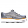 Women casual shoes 683-1 gray pearl combined