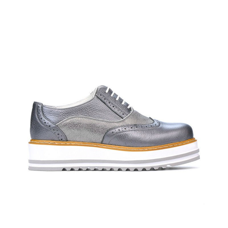 Women casual shoes 683-1 gray pearl combined