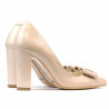 Women stylish, elegant shoes 1262 patent ivory 