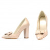 Women stylish, elegant shoes 1262 patent ivory 