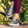 Women casual shoes 683-1 gray pearl combined