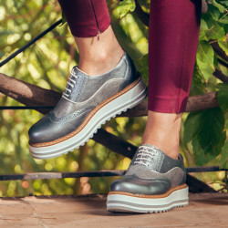 Women casual shoes 683-1 gray pearl combined lifestyle