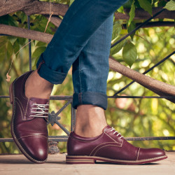 Men casual shoes 873 bordo