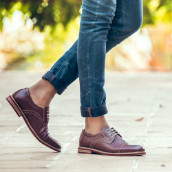 Men casual shoes 873 bordo
