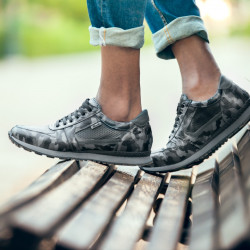 Men sport shoes 833 gray camuflaj