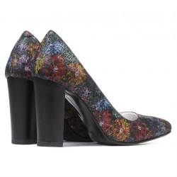 Women stylish, elegant shoes 1261 black pastel