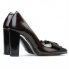 Women stylish, elegant shoes 1262 patent bordo satin+patent black