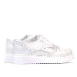 Women casual shoes 663-2 white pearl combined