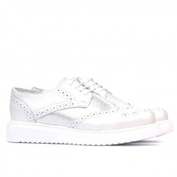 Women casual shoes 663-2 white pearl combined