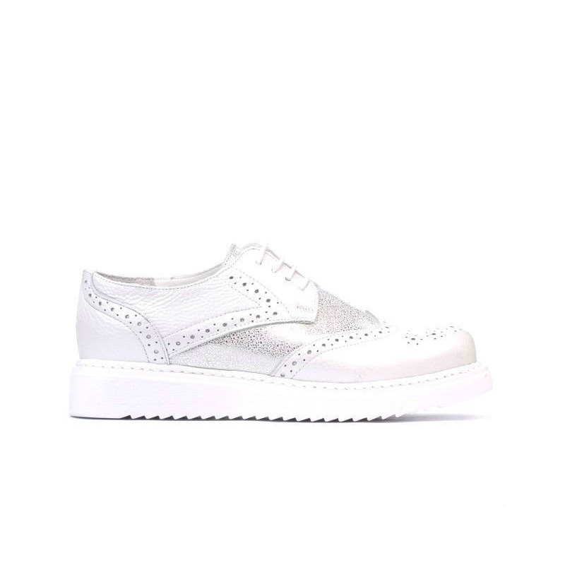 Women casual shoes 663-2 white pearl combined