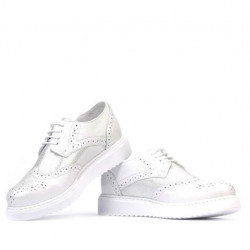 Women casual shoes 663-2 white pearl combined