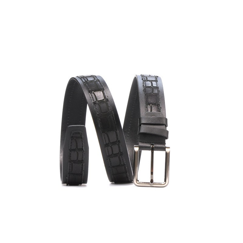 Men belt 18b black+croco black