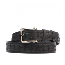 Men belt 18b black+croco black