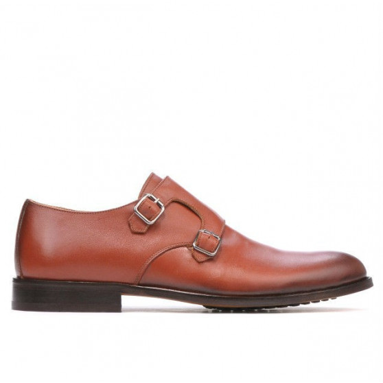 Men stylish, elegant shoes 840 a cognac