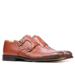Men stylish, elegant shoes 840 a cognac