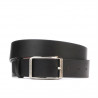 Men belt 09b bicolored black+brown deschis