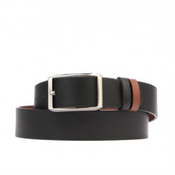 Men belt 09b bicolored black+brown deschis