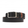 Men belt 09b bicolored black+brown deschis