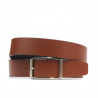 Men belt 09b bicolored black+brown deschis