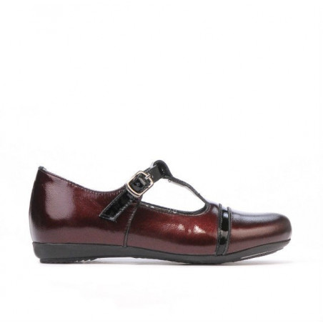 Small children shoes 62c patent bordo+black