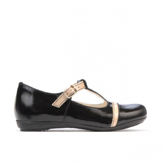 Small children shoes 62c patent black+beige