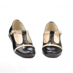 Small children shoes 62c patent black+beige
