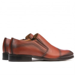 Men stylish, elegant shoes 877m a cognac