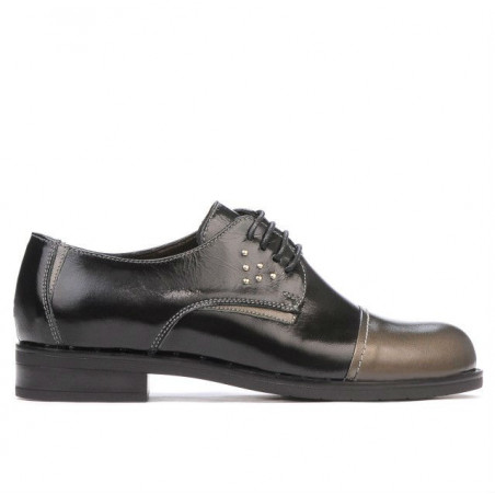 Women casual shoes 696 patent black combined