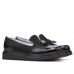Women casual shoes 659 patent black combined