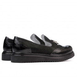 Women casual shoes 659 patent black combined