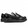 Women casual shoes 659 patent black combined