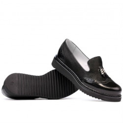 Women casual shoes 659 patent black combined