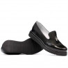 Women casual shoes 659 patent black combined