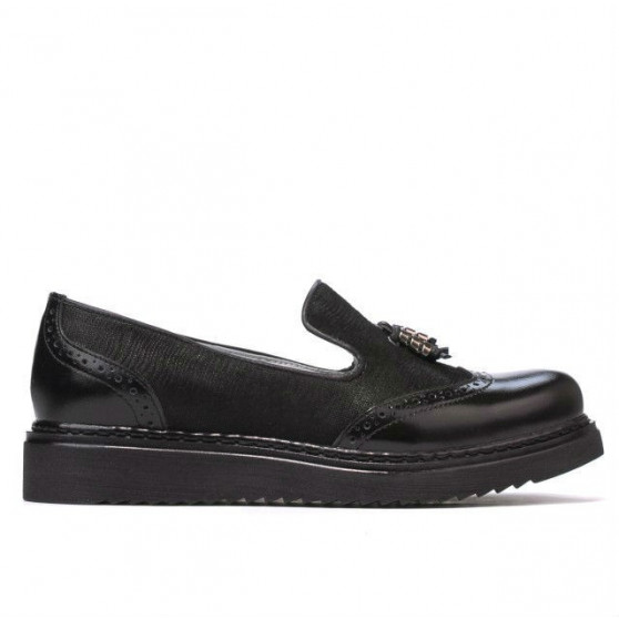 Women casual shoes 659 patent black combined