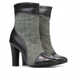 Women boots 1146 black+gray pearl