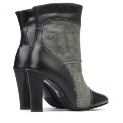 Women boots 1146 black+gray pearl