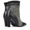 Women boots 1146 black+gray pearl