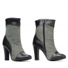 Women boots 1146 black+gray pearl
