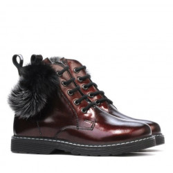 Children boots 3010 patent bordo