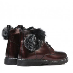 Children boots 3010 patent bordo