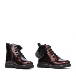 Children boots 3010 patent bordo