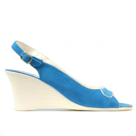 Women sandals 596 turcoaz antilopa